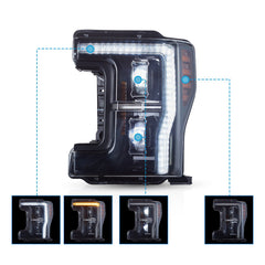 VLAND LED Headlights For 2017-2019 Ford F250 F350 F450 F550 Canada