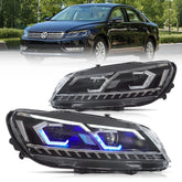 VLAND LED Headlights For 2011-2015 Volkswagen Passat Halogen Model