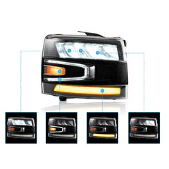 VLAND LED Headlights 2007-2013 Chevrolet Silverado 1500 2500HD 3500HD Canada
