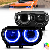 VLAND LED Headlights RGB Style for Dodge Challenger 2008-2014 Canada