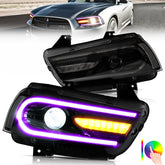 VLAND LED Headlights For Dodge Charger 2011-2014 RGB Style Canada