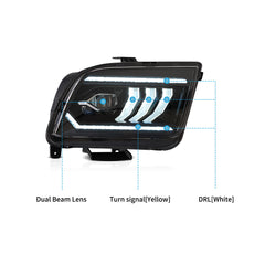 VLAND LED Headlights For 2005-2009 Ford Mustang 5th Gen Canada