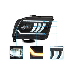 VLAND LED Headlights For 2005-2009 Ford Mustang 5th Gen Canada