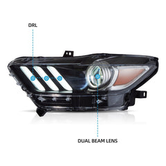 VLAND Headlights For 2015 2016 2017 Ford Mustang (S550) Canada