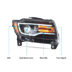VLAND LED Headlights For 2011-2013 Jeep Grand Cherokee (WK2) Canada