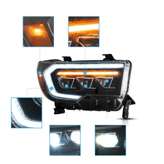 VLAND LED Matrix Headlights For 2007-2013 Toyota Tundra & 2008-2020 Toyota Sequoia