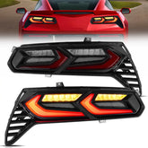 Clearance-2014–2019 Chevrolet Corvette C7 Red Clear Taillights Canada