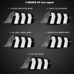 VLAND LED Taillights For 2015-2023 Ford Mustang S550 with 5 Modes turn signal Canada