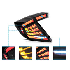 VLAND LED Taillights For 2018-2021 Honda Civic with start-up animation Canada