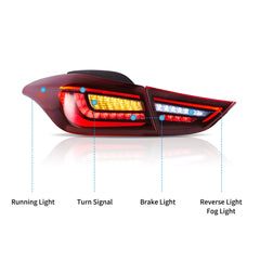 VLAND LED Tail Lights for 2011-2015 Hyundai Elantra Canada