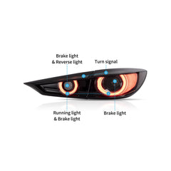 VLAND Full LED Tail Lights For 2014-2018 Mazda 3 Axela Sedan Canada