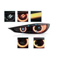 VLAND Full LED Tail Lights For 2014-2018 Mazda 3 Axela Sedan Canada