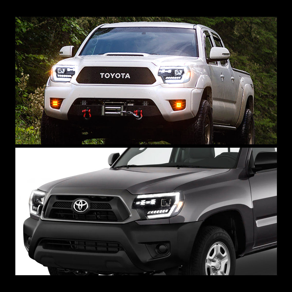 VLAND LED Headlights For 2012-2015 Toyota Tacoma with Start-up Animation Canada