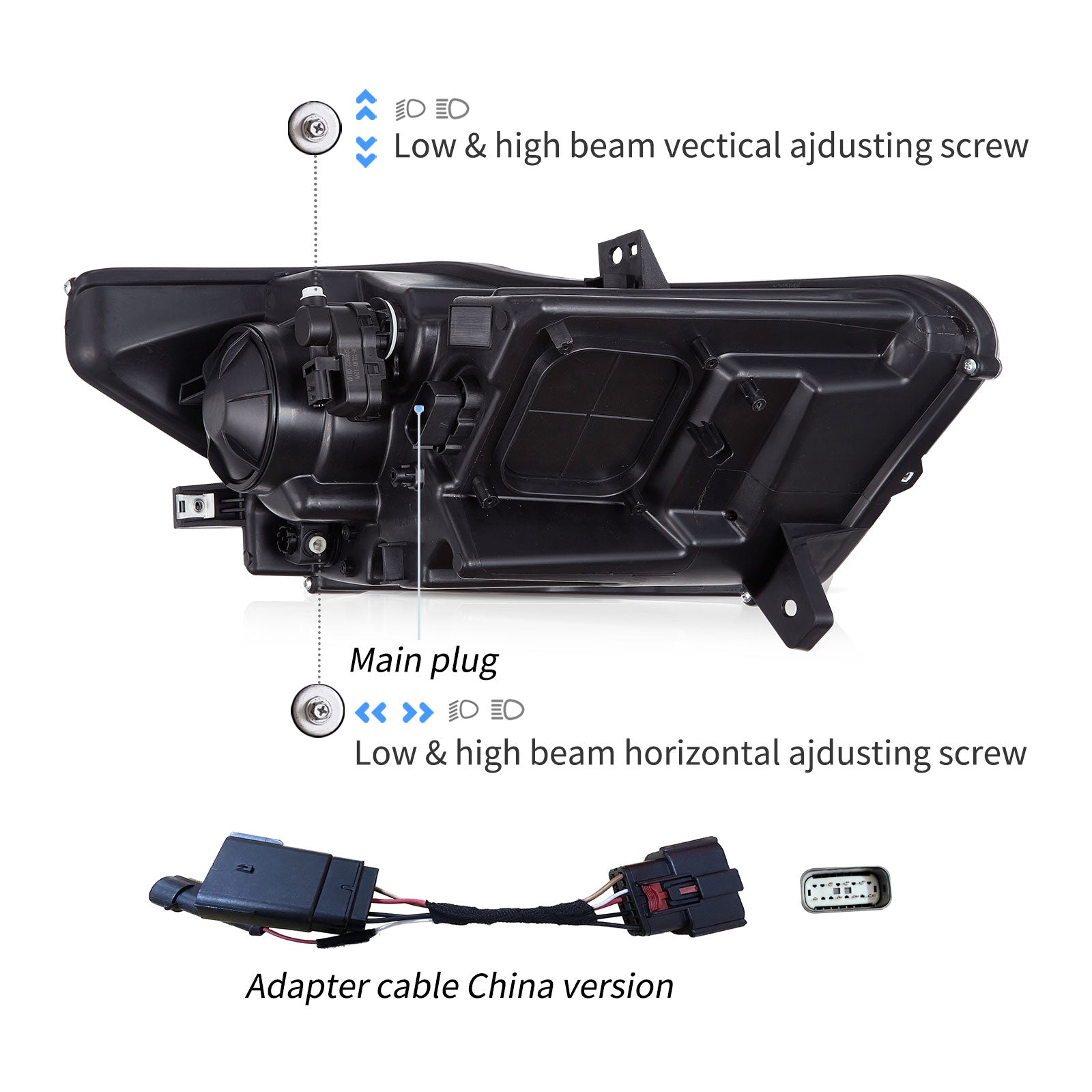 VLAND Headlights For 2015 2016 2017 Ford Mustang (S550) Canada