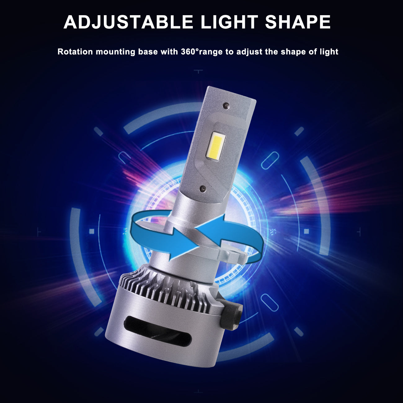 VLAND 2PCs D2S/H7/9005 LED Bulbs 35W 6000K Super Bright