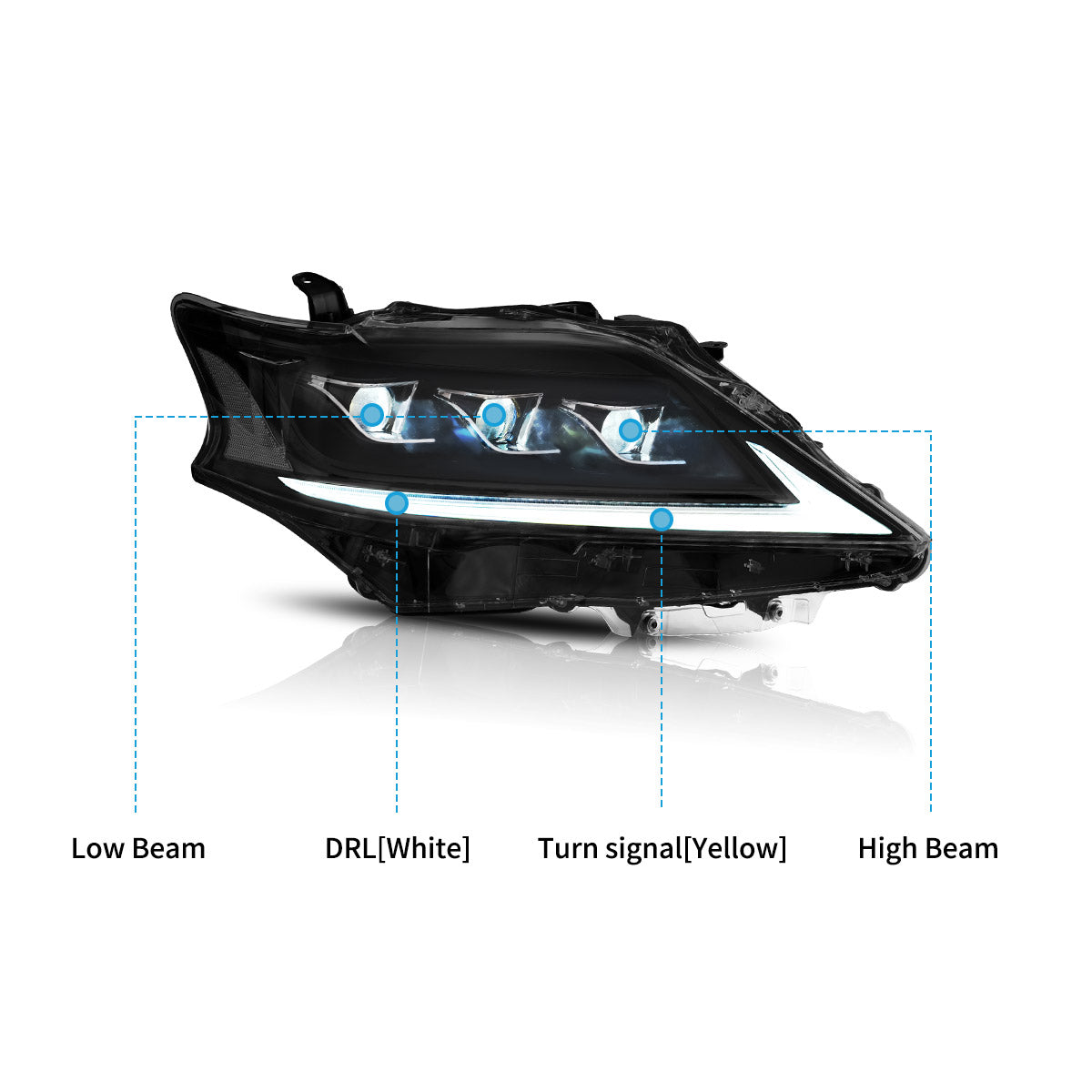 VLAND LED Headlights For 2013-2015 Lexus RX 270 350 450h Canada