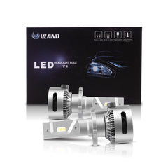 VLAND 2PCs D2S/H7/9005 LED Bulbs 35W 6000K Super Bright