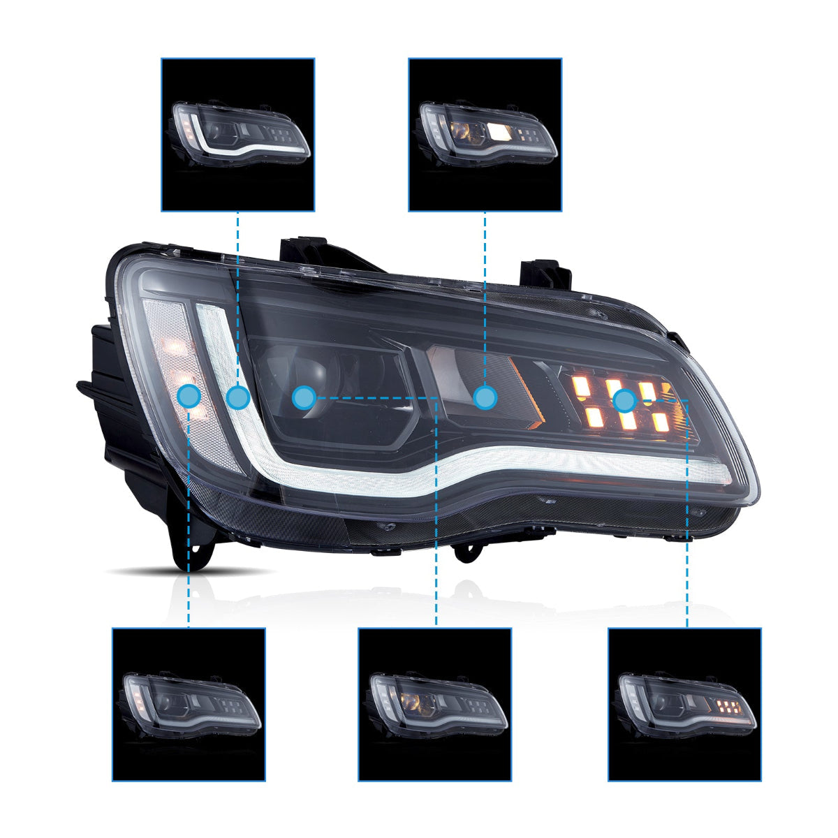 VLAND LED Headlights For 2011–2023 Chrysler 300 Canada
