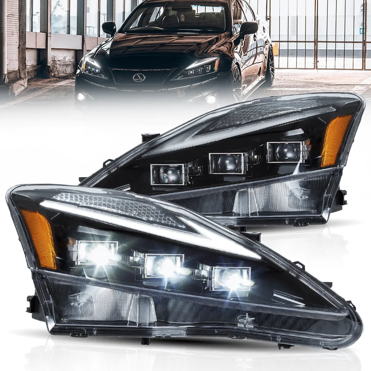 Vland Full LED Headlights For 2006-2013 Lexus IS250, IS350, ISF Canada