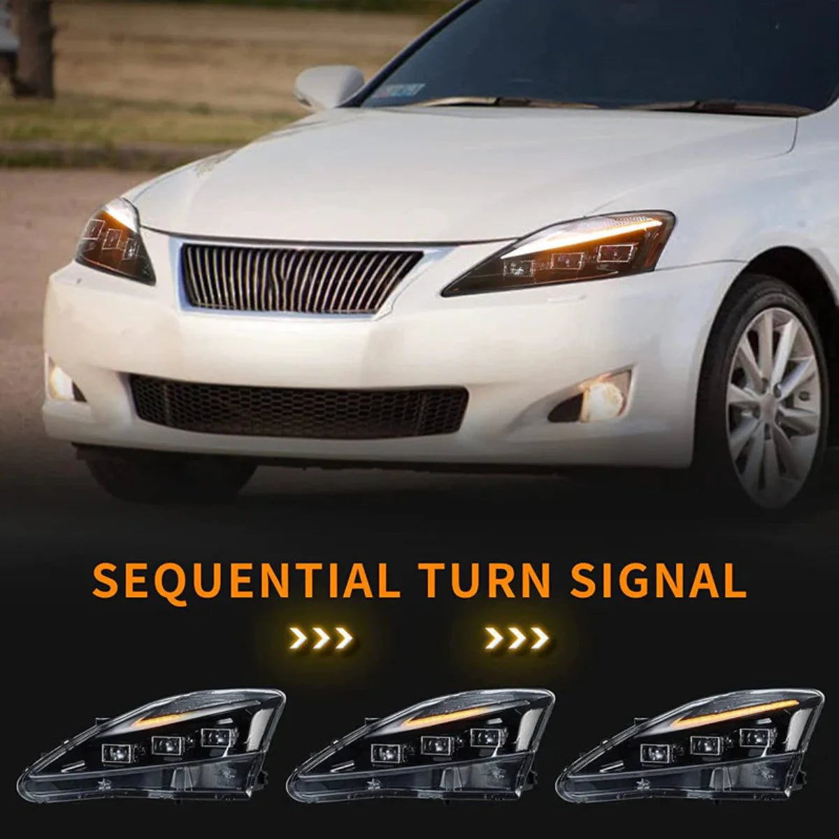 Vland Full LED Headlights For 2006-2013 Lexus IS250, IS350, ISF Canada