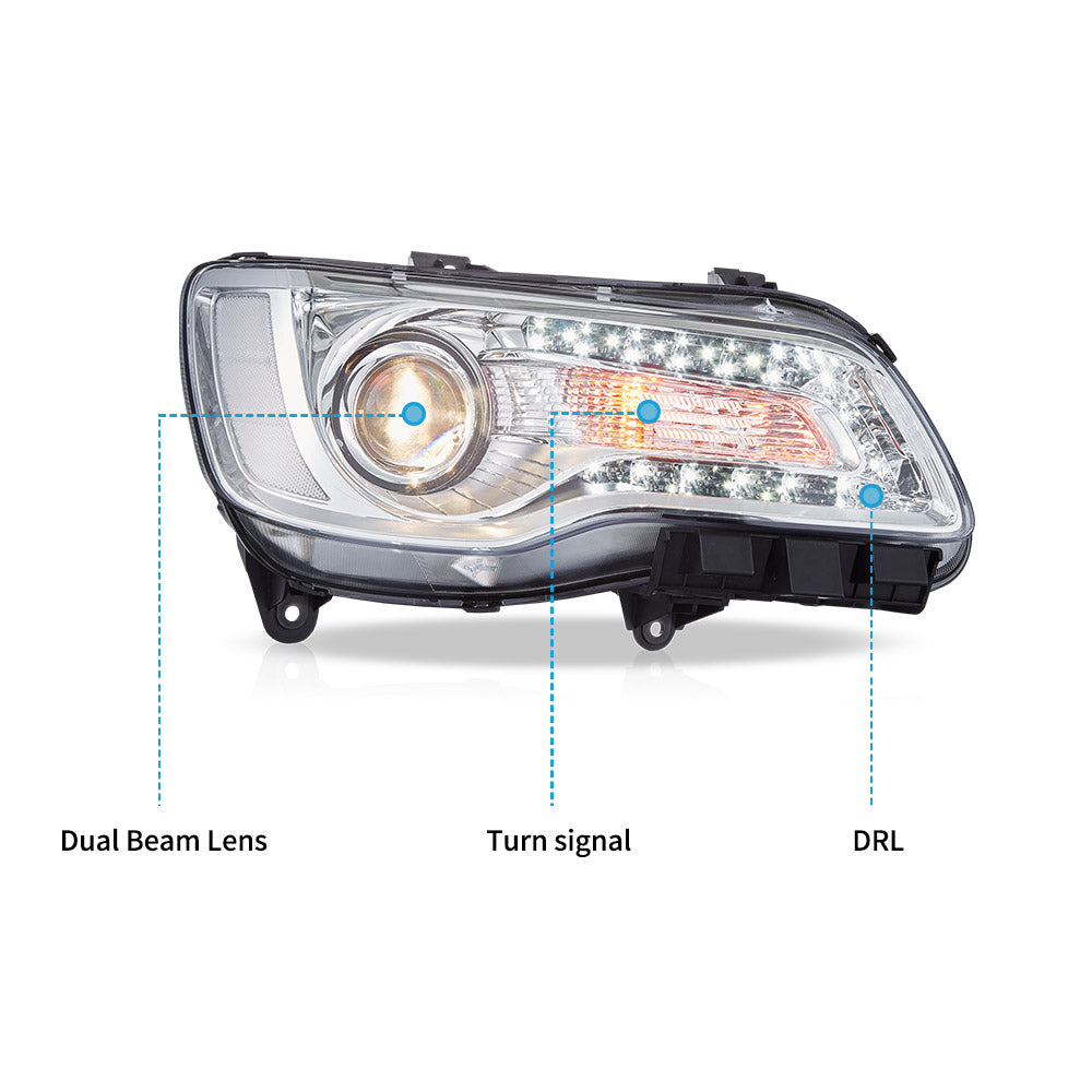 Clearance-2011–2023 Chrysler 300 Chrome Headlight Canada