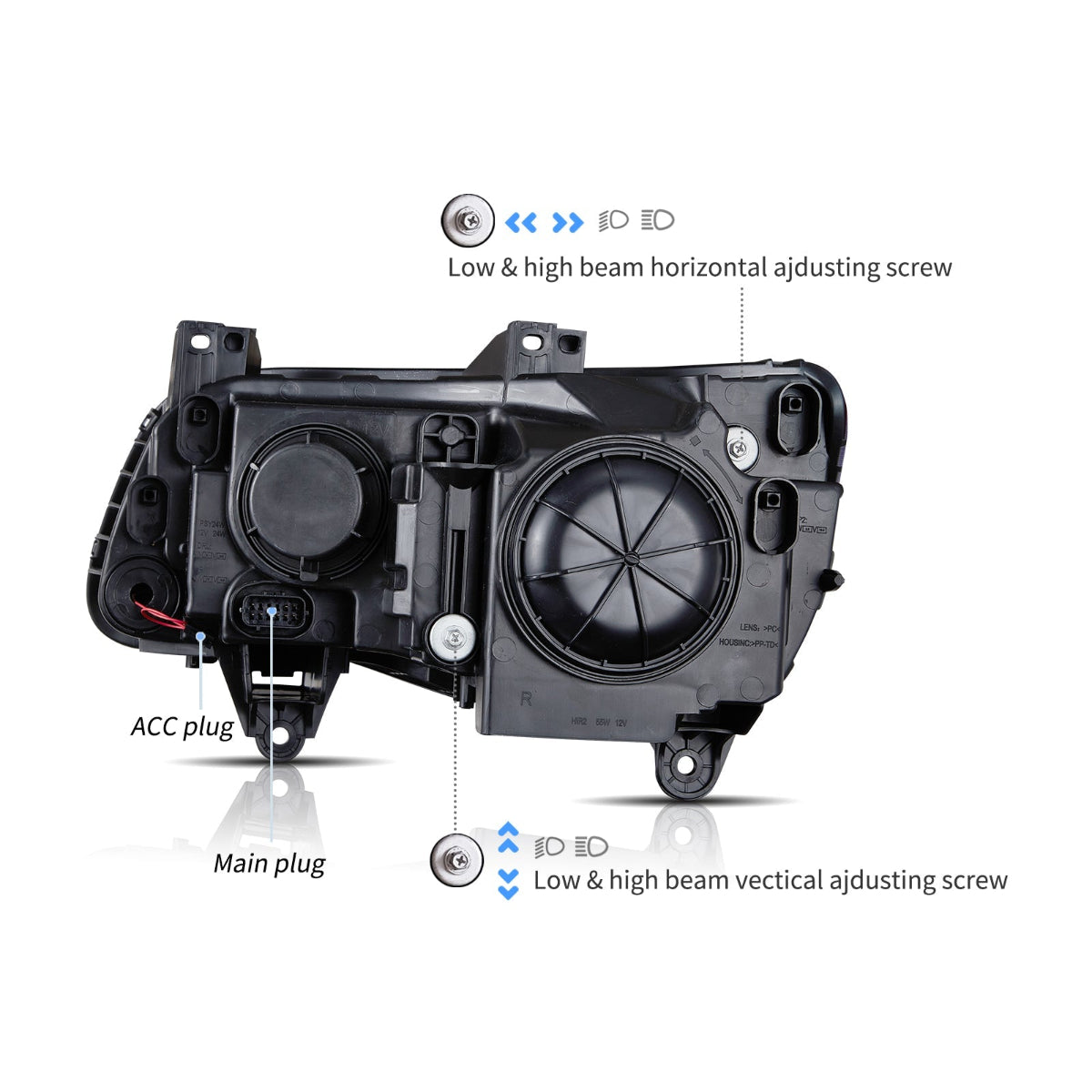 VLAND LED Projector Headlights For 2011–2023 Chrysler 300 Canada