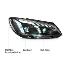 VLAND Black LED Headlights For 2011-2015 Volkswagen Passat Canada