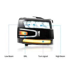 VLAND LED Headlights 2007-2013 Chevrolet Silverado 1500 2500HD 3500HD Canada