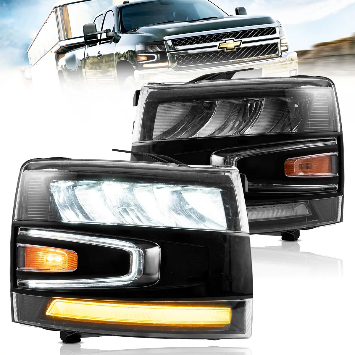 VLAND LED Headlights 2007-2013 Chevrolet Silverado 1500 2500HD 3500HD Canada