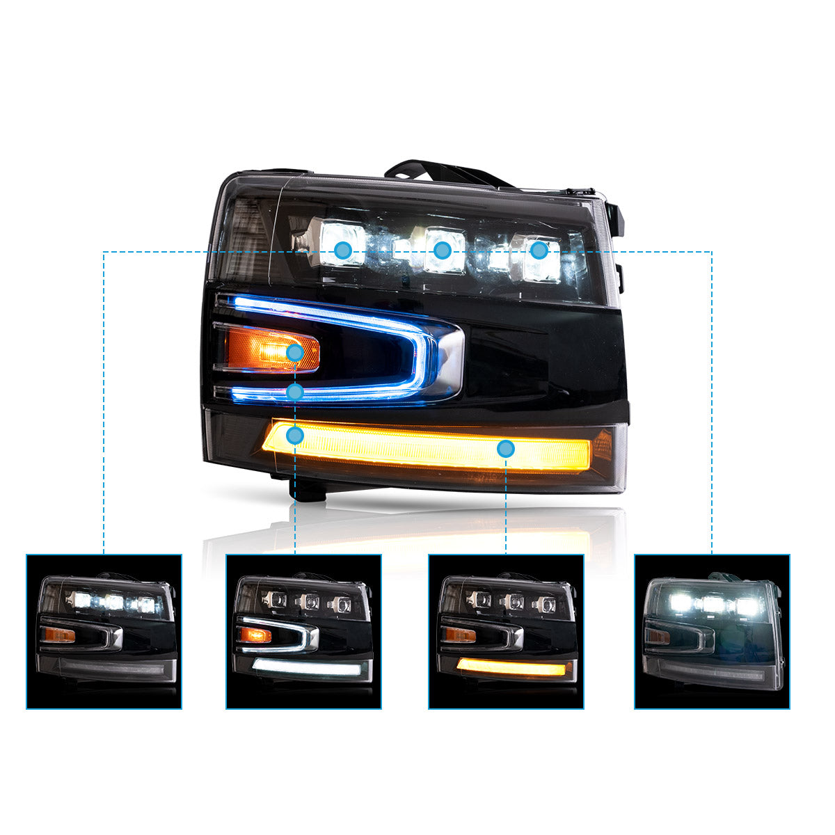 VLAND LED Headlights For 2007-2013 Chevrolet Silverado 1500 2500HD 3500HD Canada