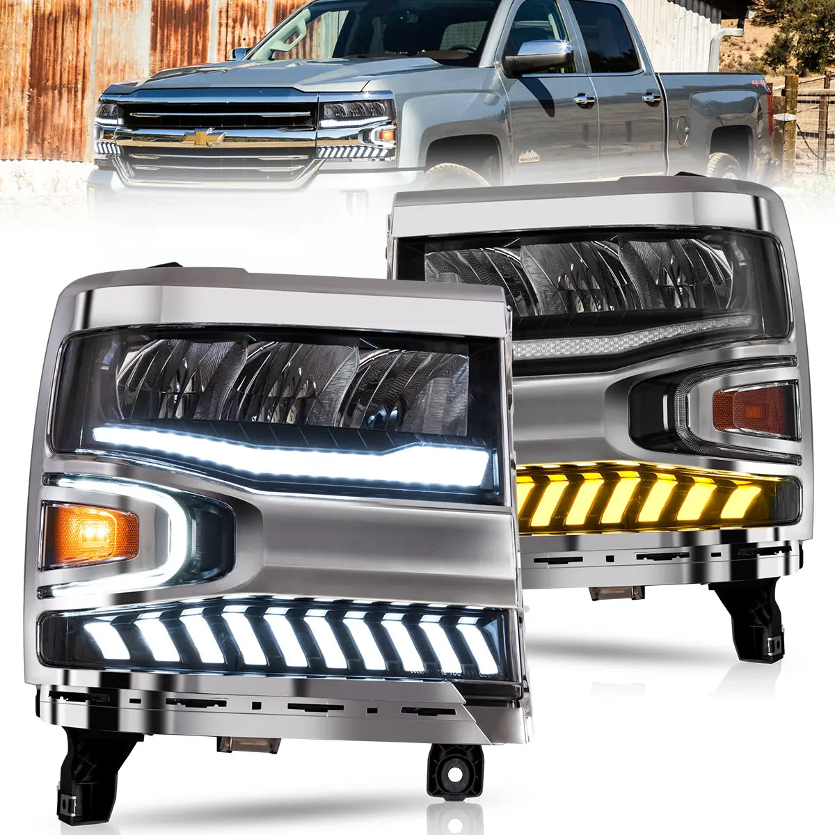 VLAND LED Headlights For Chevrolet Silverado 1500 2016-2018 Canada