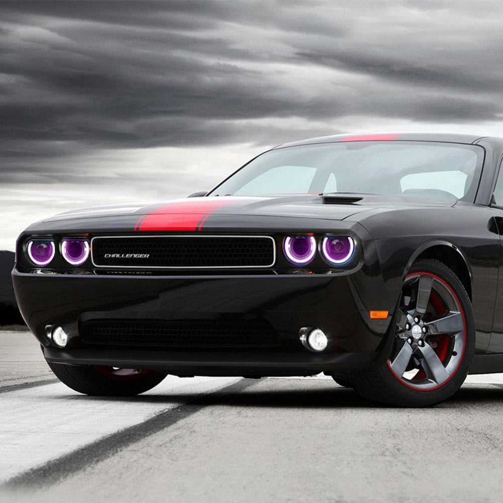 VLAND LED Headlights RGB Style for Dodge Challenger 2008-2014 Canada