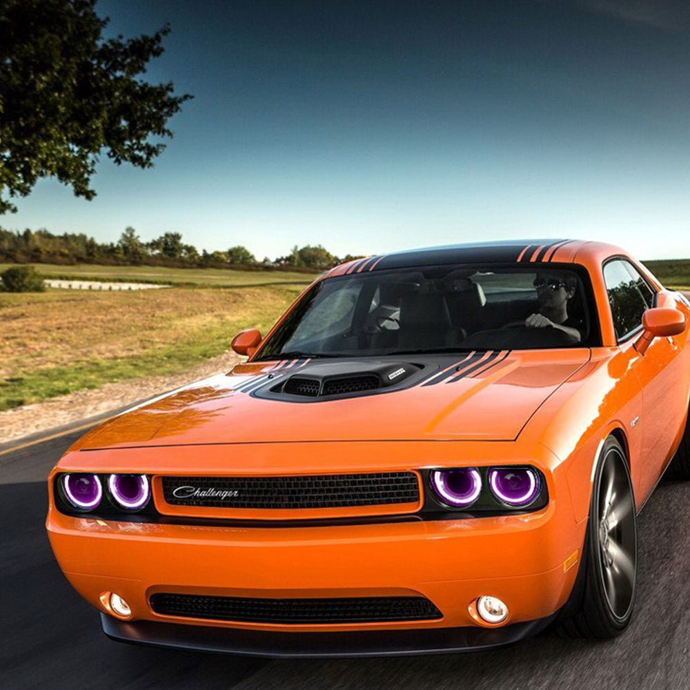 VLAND LED Headlights RGB Style for Dodge Challenger 2008-2014 Canada