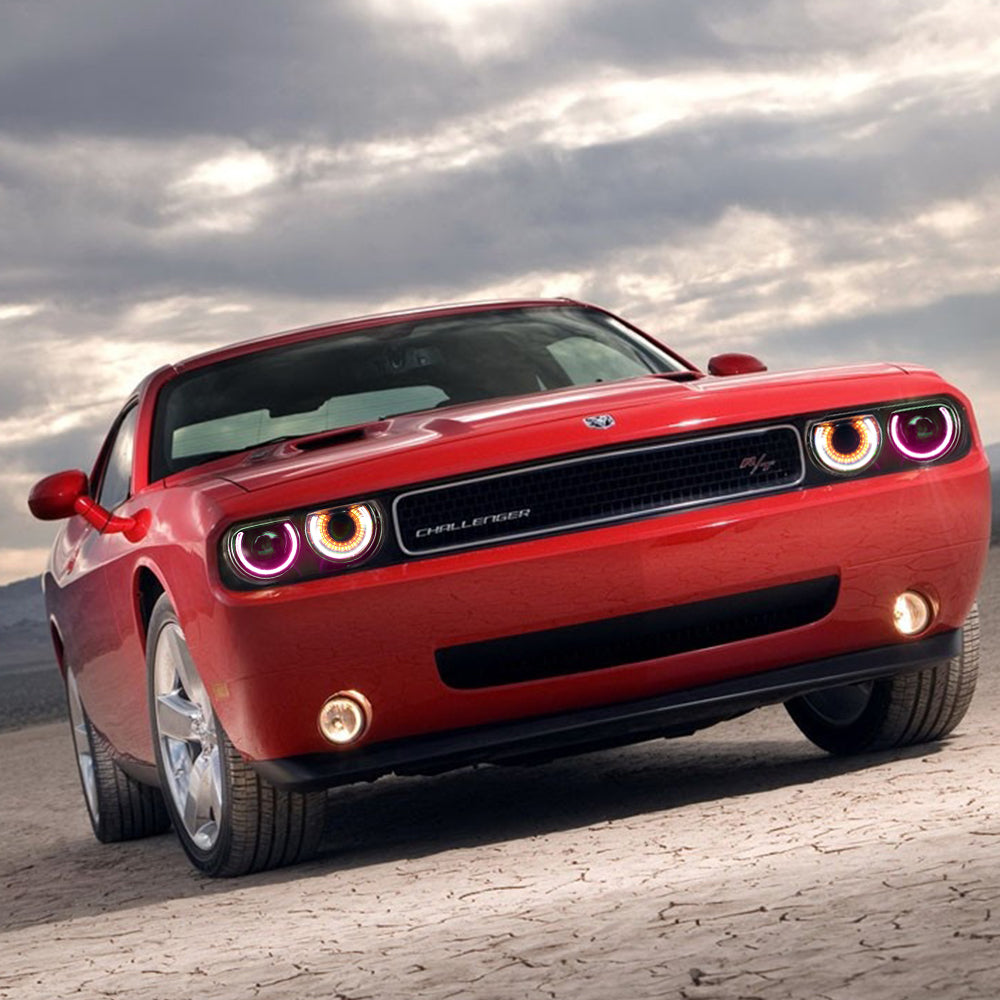 VLAND LED Headlights RGB Style for Dodge Challenger 2008-2014 Canada