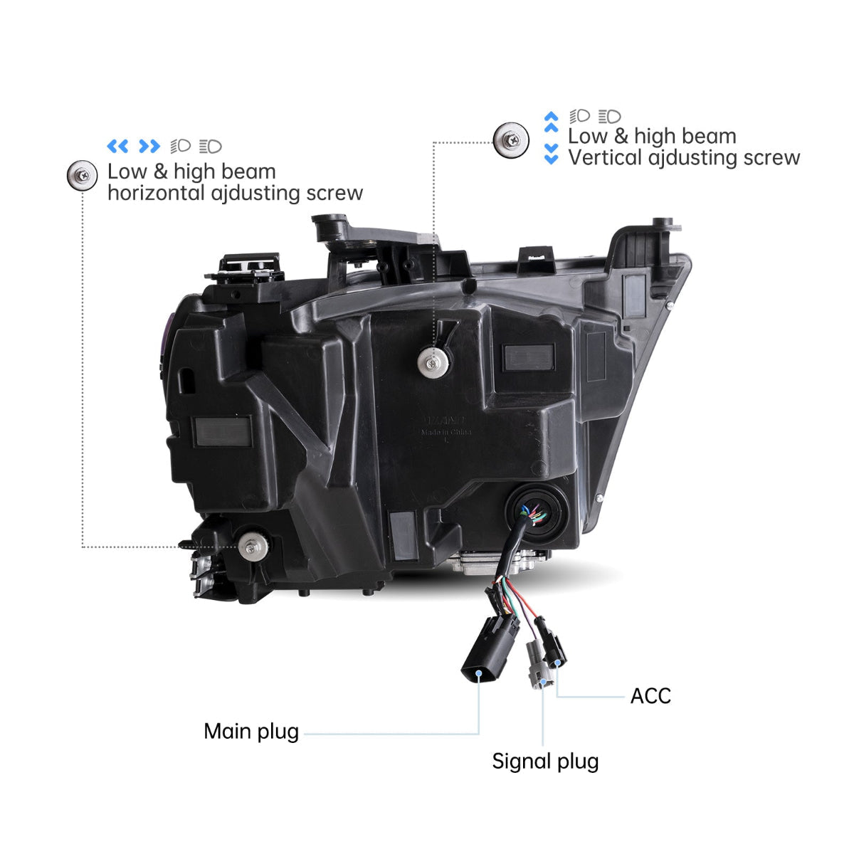 VLAND LED Headlights For Dodge RAM 1500 2019-2024 Canada