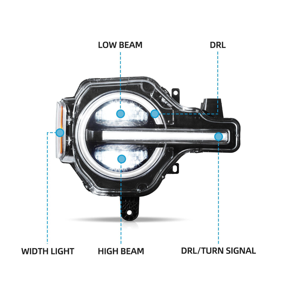VLAND LED Headlights For 2021-2024 Ford Bronco Canada