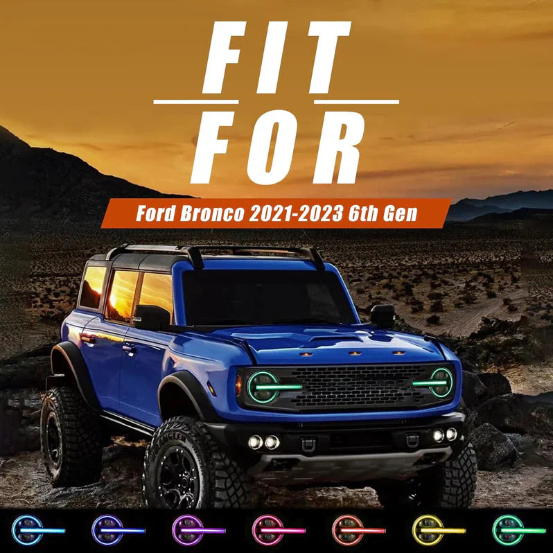 VLANDN RGB LED Projector Headlights For 2021-2024 Ford Bronco Canada