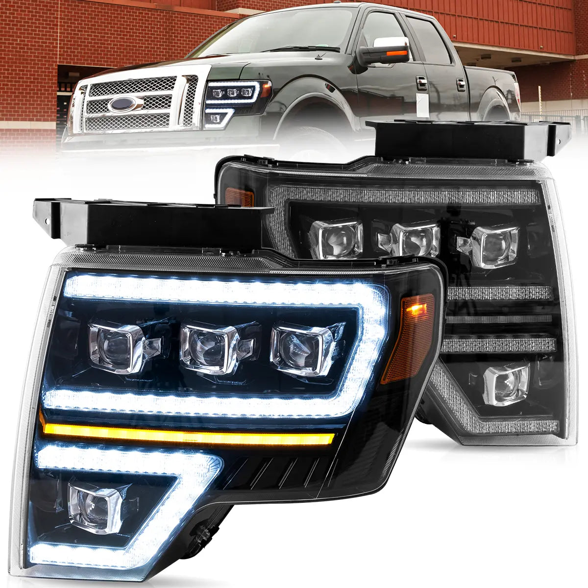 VLAND LED Matrix Projector Headlights For Ford F150 2009-2014 Canada