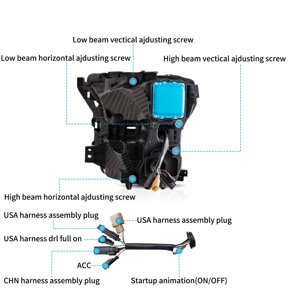 VLAND LED Headlights For 2015-2017 Ford F150 Canada