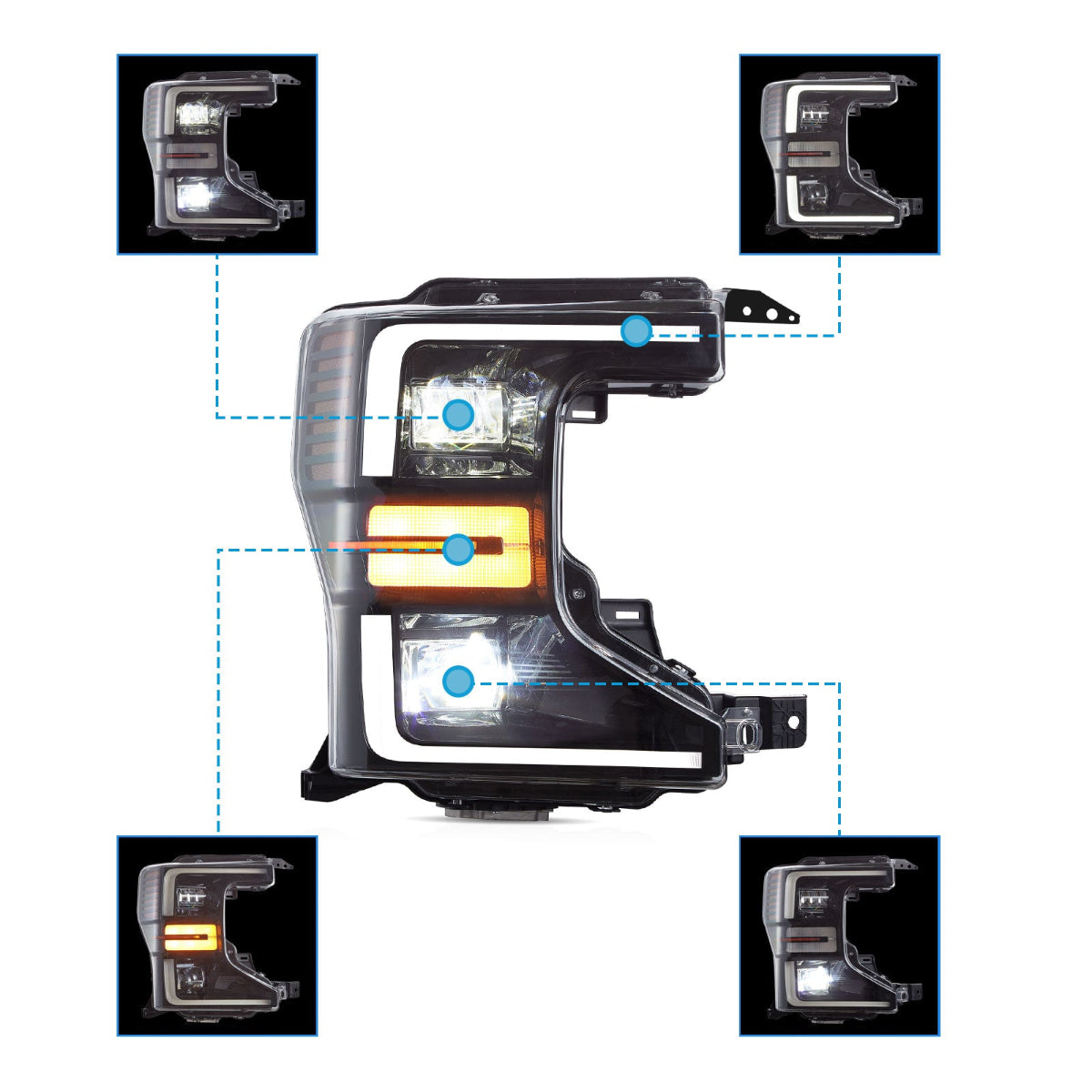 VLAND LED Headlights For 2020-2022 Ford F250 F350 F450 F550 Super Duty Canada