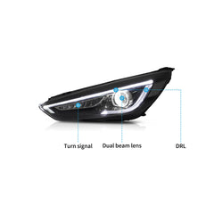 VLAND LED Headlights for 2015-2019 Ford Focus Mk III Facelift (mk 3.5) Canada