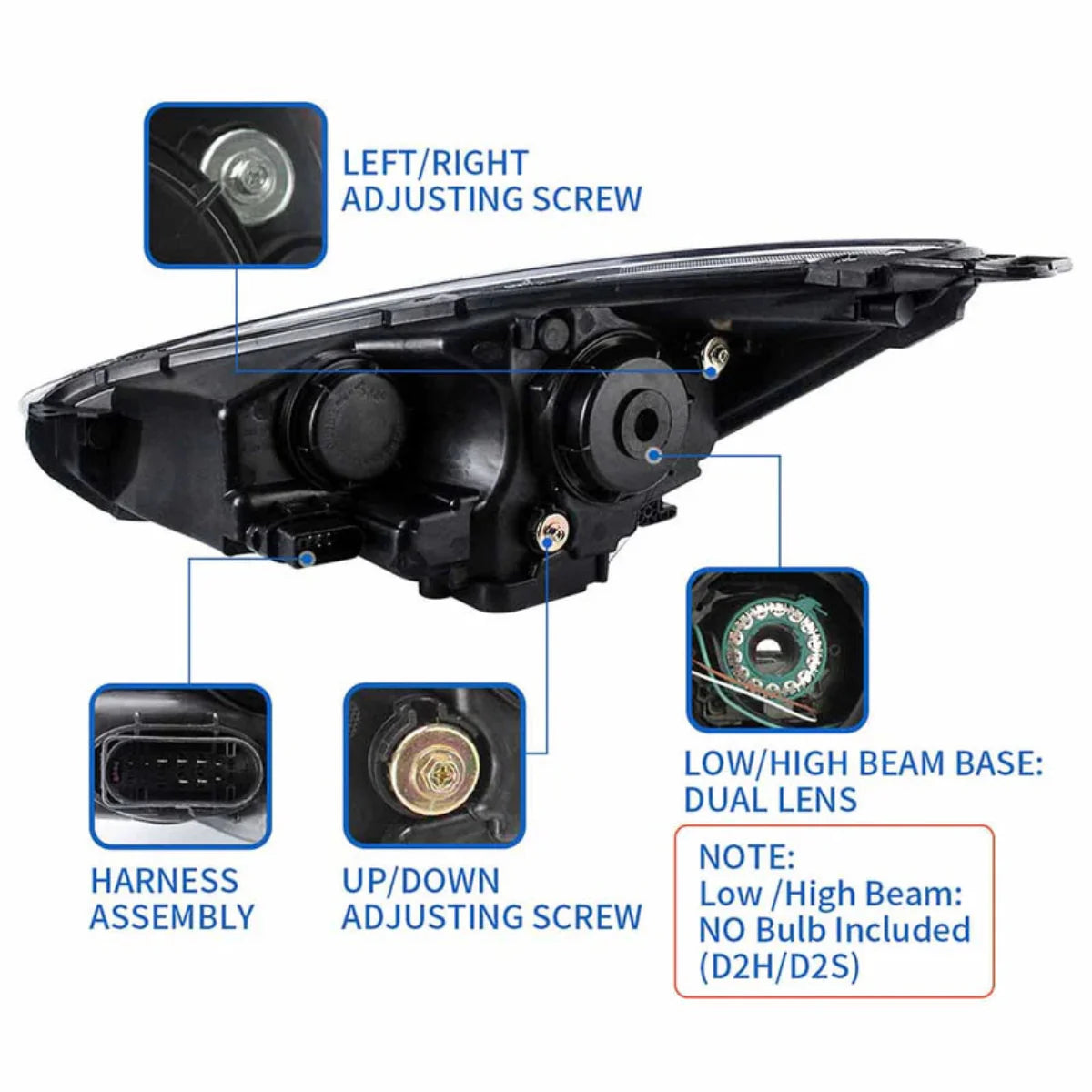 VLAND LED Headlights for 2015-2019 Ford Focus Mk III Facelift (mk 3.5) Canada