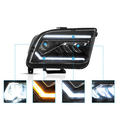 VLAND LED Dual Beam Headlights For Ford Mustang 2005-2009 Canada