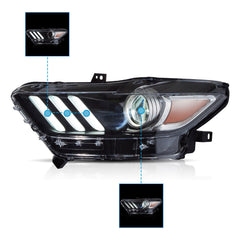 VLAND Headlights For 2015 2016 2017 Ford Mustang (S550) Canada