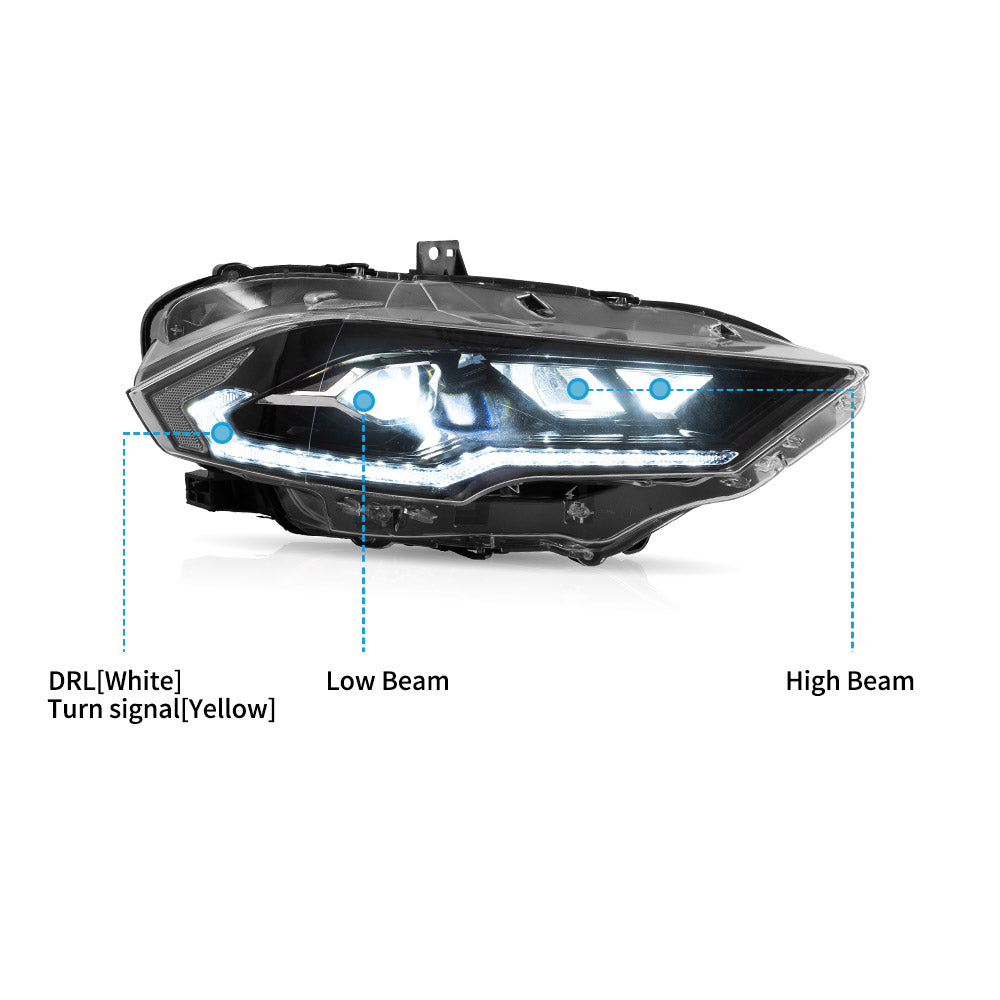 Clearance-VLAND LED Headlights For Ford Mustang 2018-2023 Canada