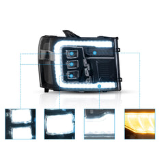 VLAND LED Headlights For 2007-2013 GMC Sierra 1500 2500HD 3500HD Canada