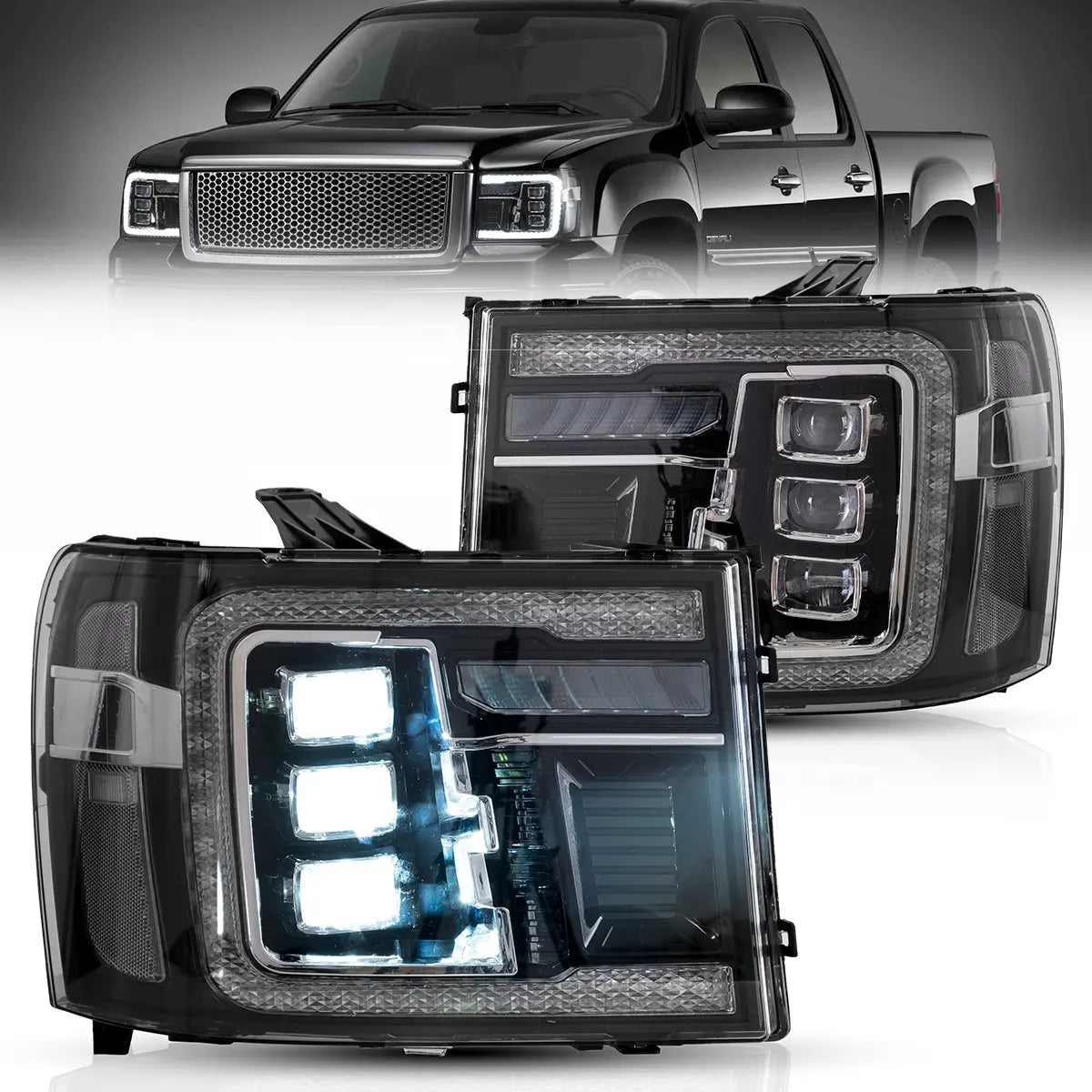 VLAND LED Headlights For 2007-2013 GMC Sierra 1500 2500HD 3500HD Canada