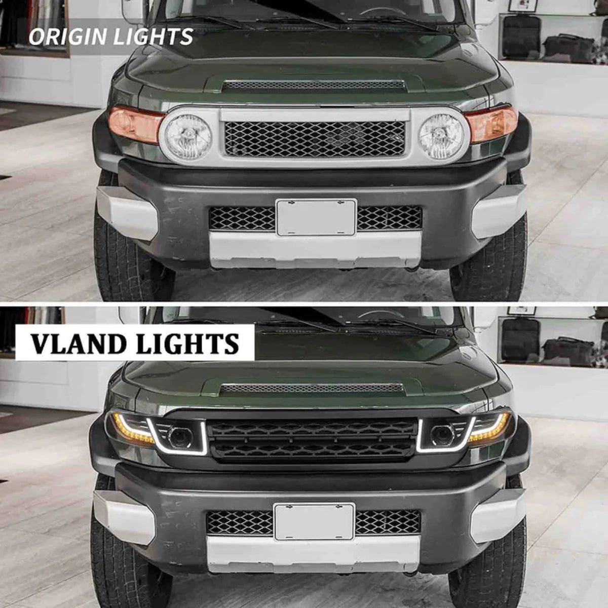 VLAND LED Headlights With Grille for 2006-2022 Toyota FJ Cruiser Canada