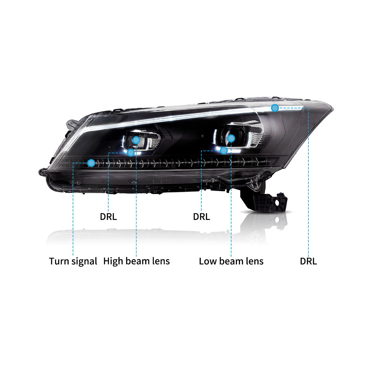 VLAND LED Headlights For 2008-2012 Honda Accord Canada