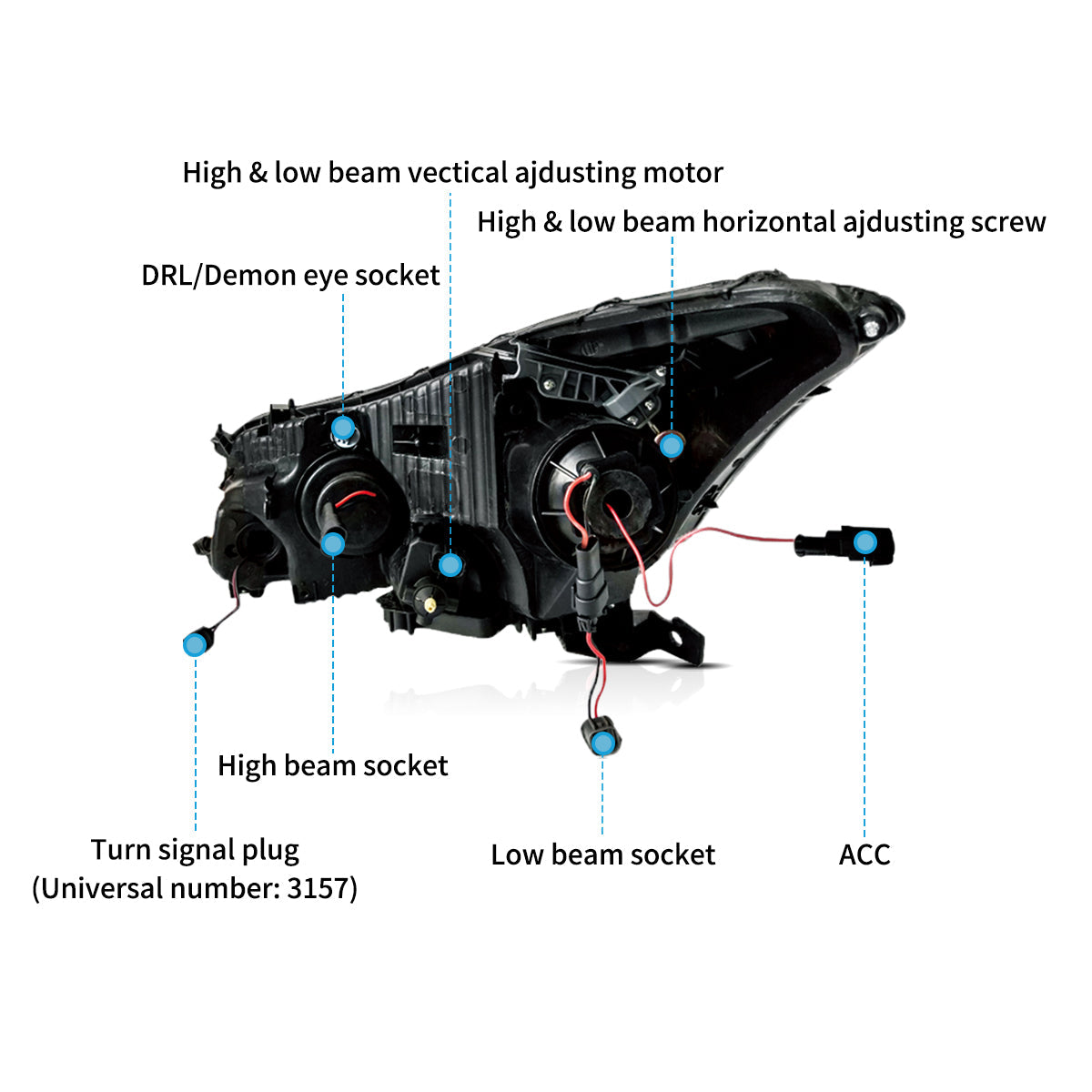 VLAND LED Headlights For 2008-2012 Honda Accord Canada